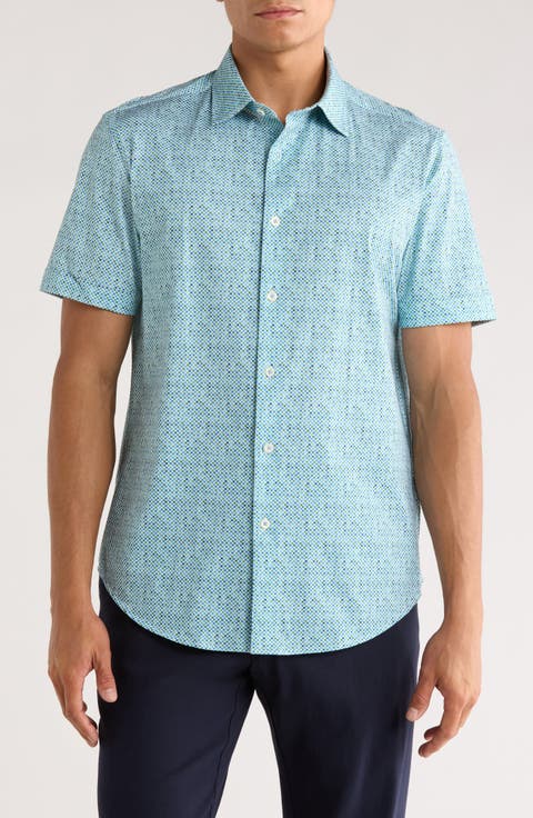 Miles OoohCotton® Short Sleeve Button-Up Shirt