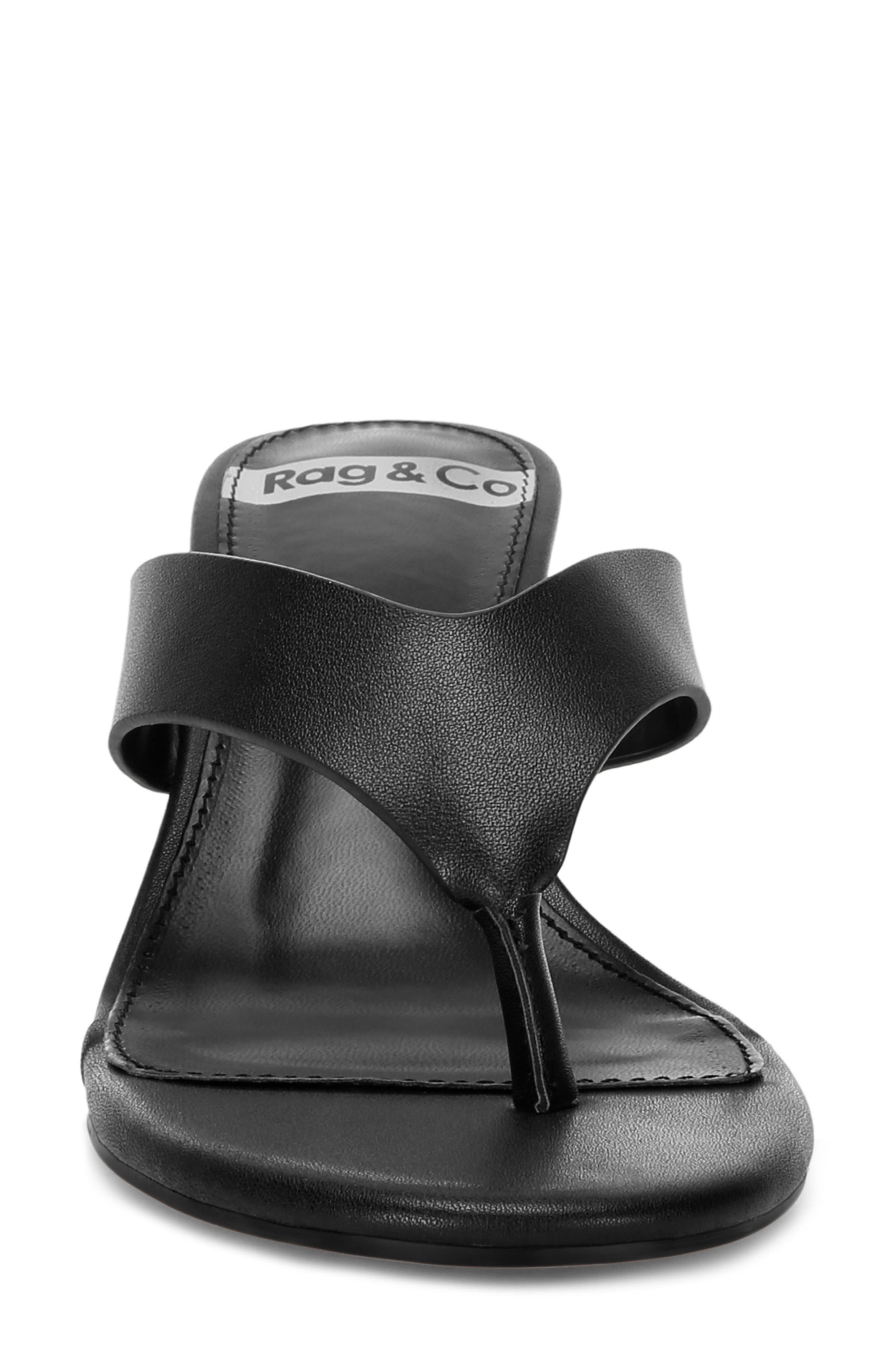 Beaboux Leather Sandal, Alternate, color, BLACK
