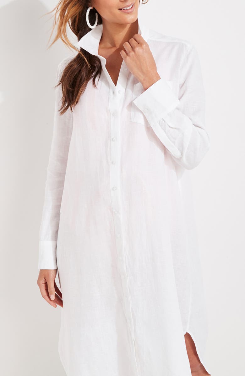 vineyard vines Breezy Linen Cover-Up, Alternate, color,