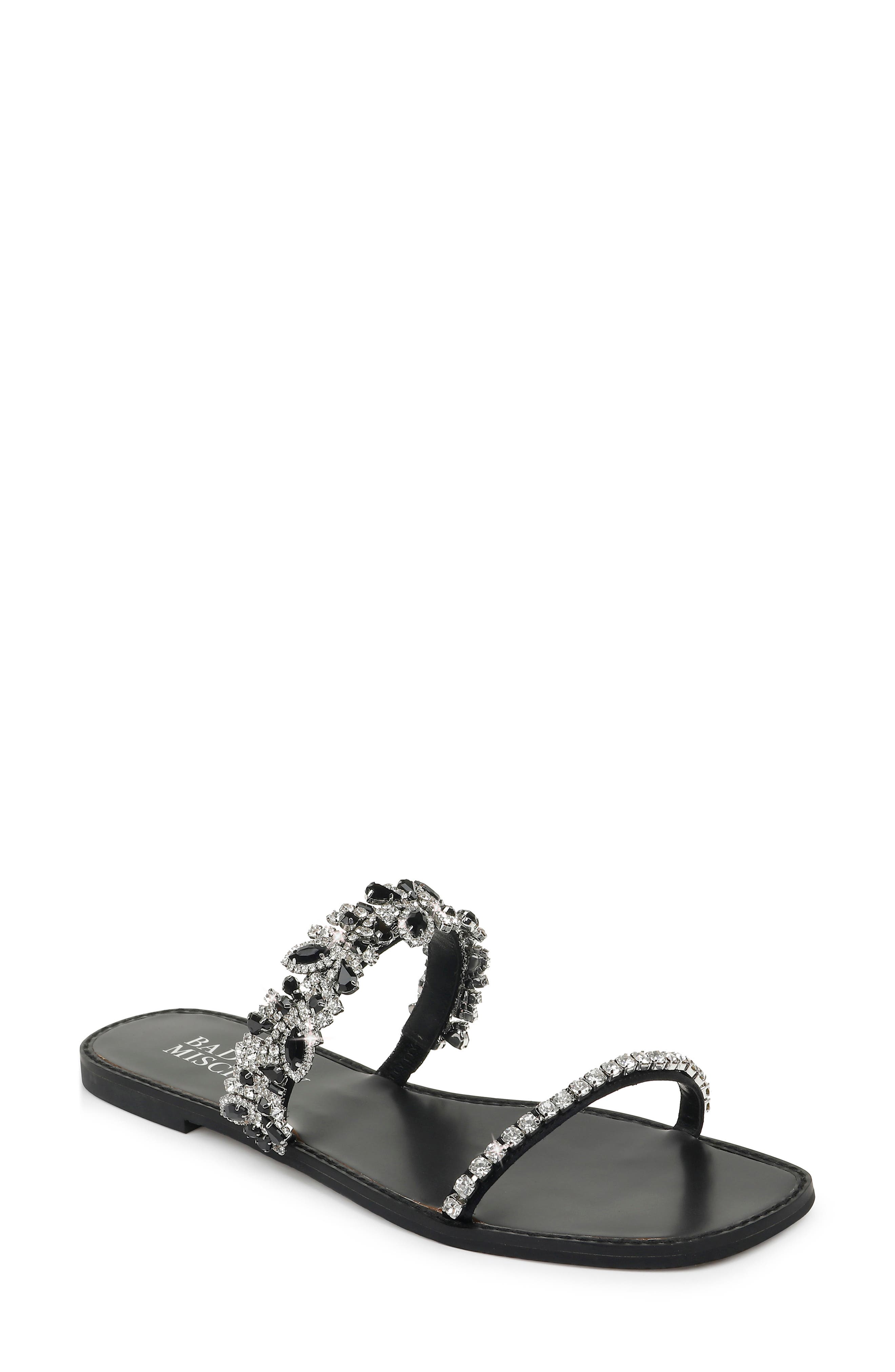 Badgley Mischka Collection Badgley Mischka Jenelle Embellished Slide Sandal, Main, color, 