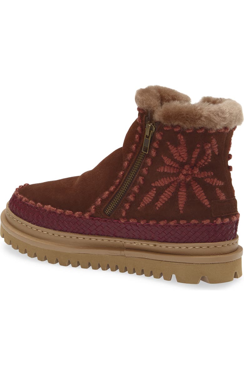 Laidback London Setsu 4.0 Genuine Shearling Lined Ankle Boot, Alternate, color, Chocolate Suede / Rosso