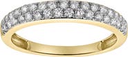 LuvMyJewelry Serafina 14K Gold Round Diamond Studded Eternity Band Ring - 0.48cts