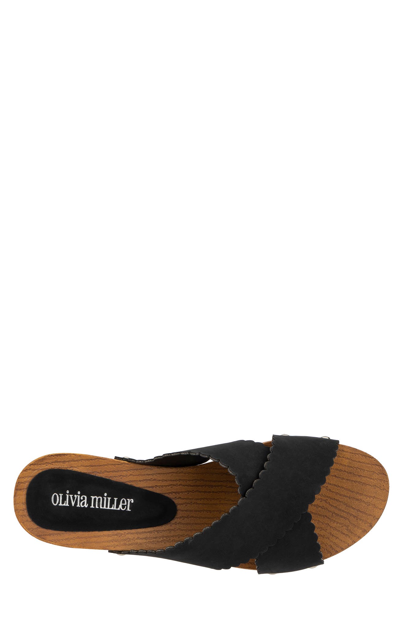 OLIVIA MILLER Coco Plum Scalloped Strap Block Heel Sandal, Alternate, color, 