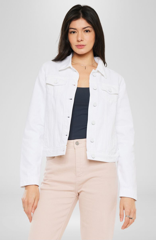 Kancan Delora Denim Jacket In White