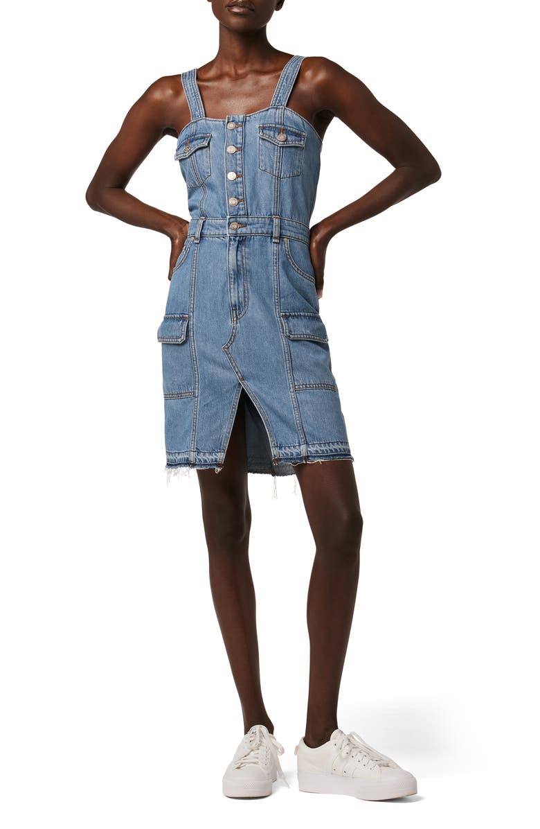 Hudson Jeans Cargo Denim Dress, Main, color, 