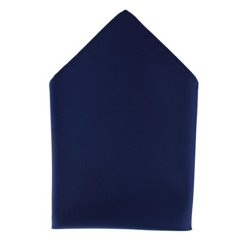 Trafalgar The Gatsby 12 Inch Solid Silk Pocket Square In Blue
