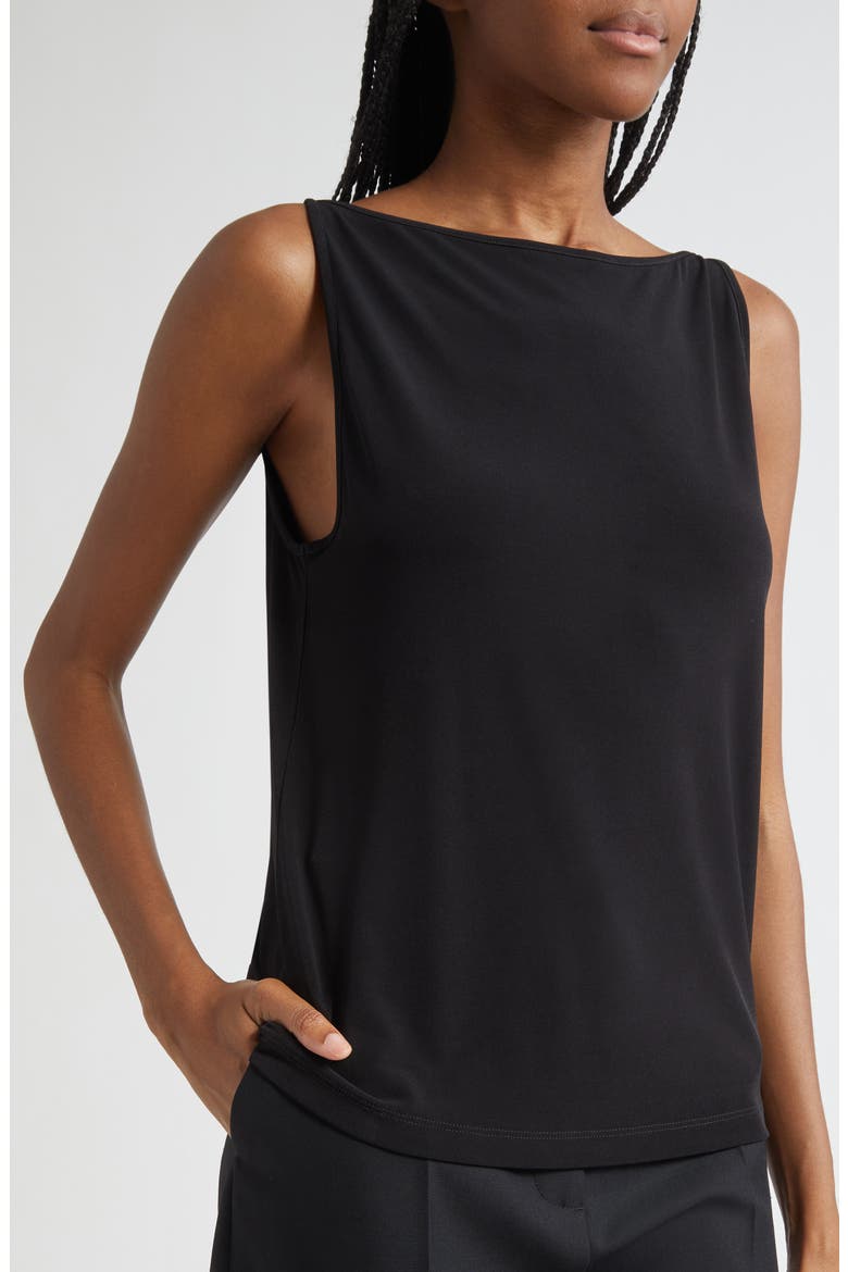 Boat Neck Tank, Alternate, color, BLACK