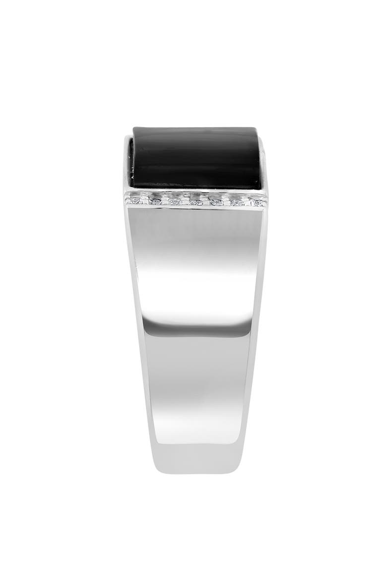 Onyx & Sapphire Pavé Ring, Alternate, color, BLACK