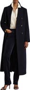 Lauren Ralph Lauren Double Breasted Longline Wool Blend Coat