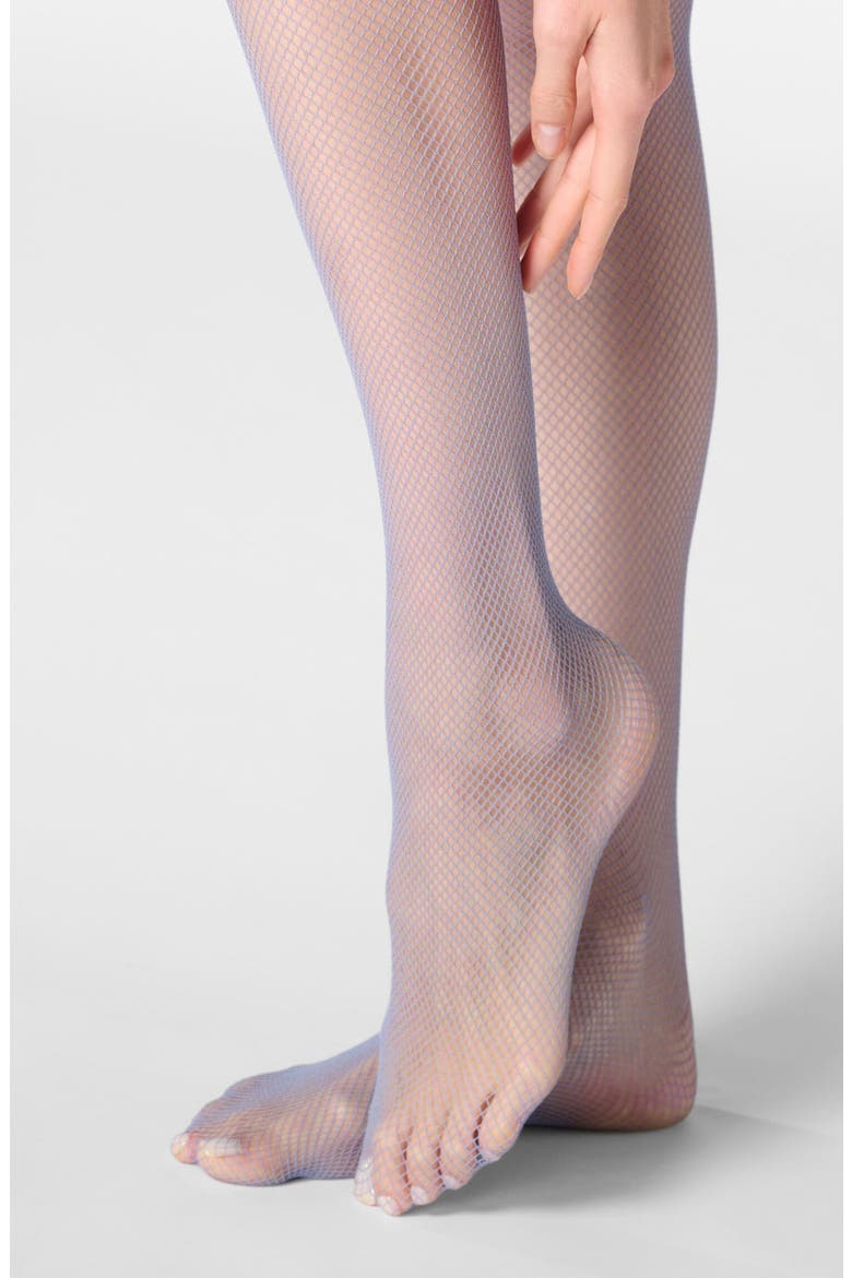Collant Tricot Fishnet Tights, Alternate, color, CRYSTAL GREY