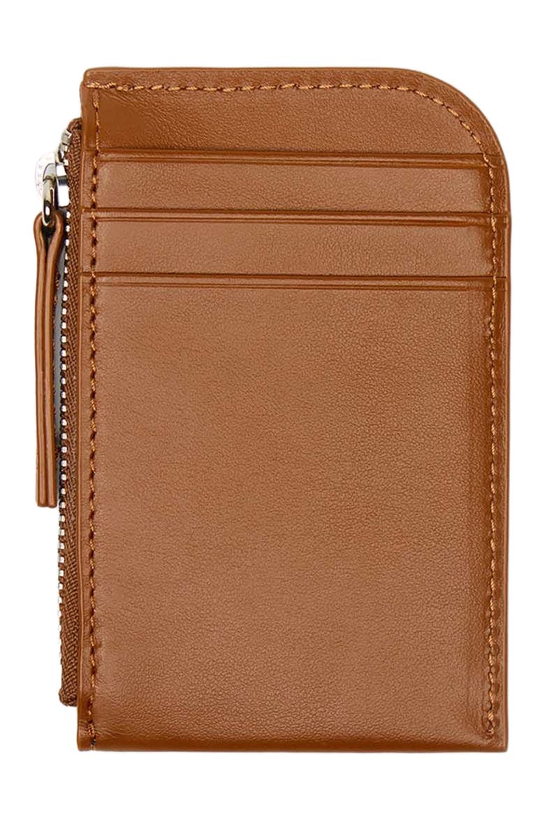 Arch Smooth Leather Cardholder, Alternate, color, Cuero