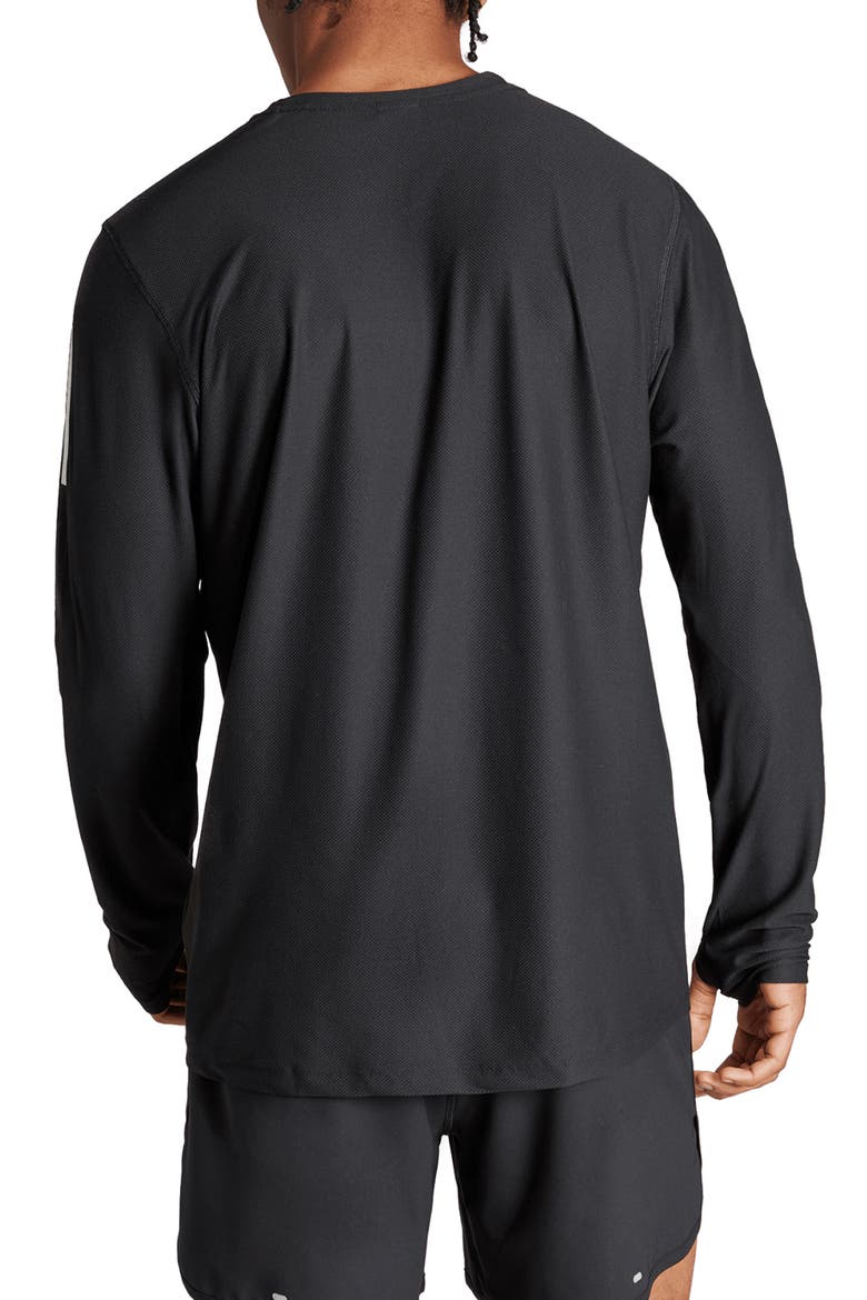 Own the Run Long Sleeve T-Shirt, Alternate, color, BLACK