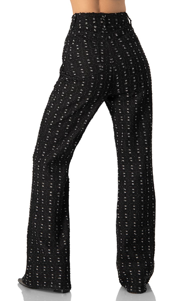 IVONNE Textured Wide-Leg Jeans, Alternate, color, Black