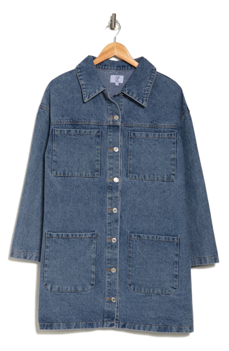 PLM Denim Oversize Topper Jacket, Alternate, color, 
