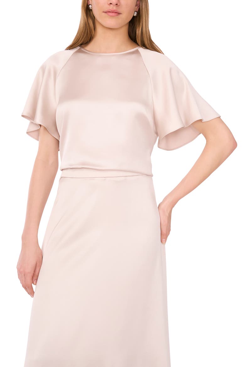 Flutter Sleeve Top, Alternate, color, FEATHER GREY