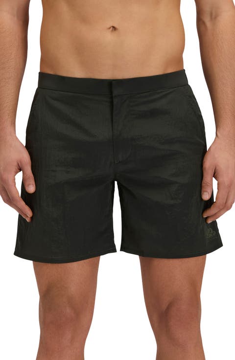 Back Elastic Waist Swim Trunks