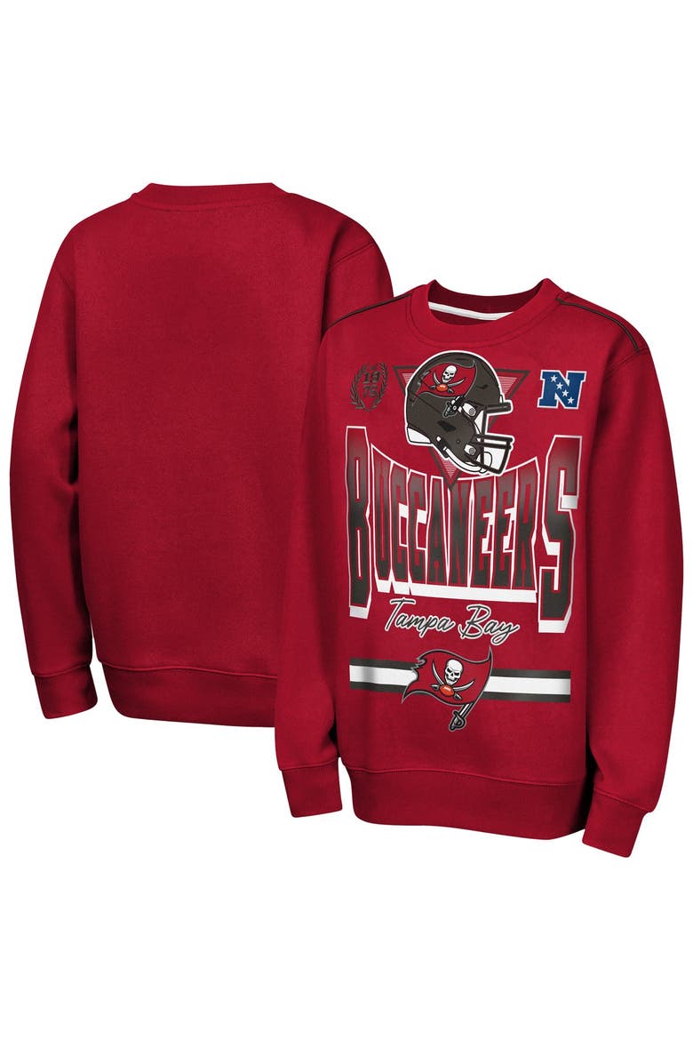 Youth Outerstuff  Red Tampa Bay Buccaneers Run & Gun Fleece Sweatshirt, Main, color, Red