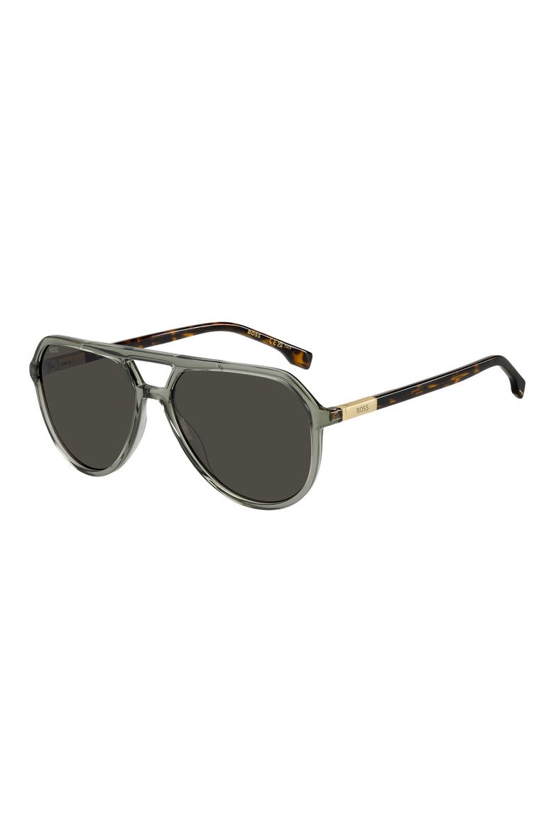 1831/S 58mm Pilot Sunglasses, Alternate, color, GREEN