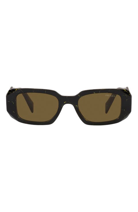 Runway 49mm Rectangular Sunglasses