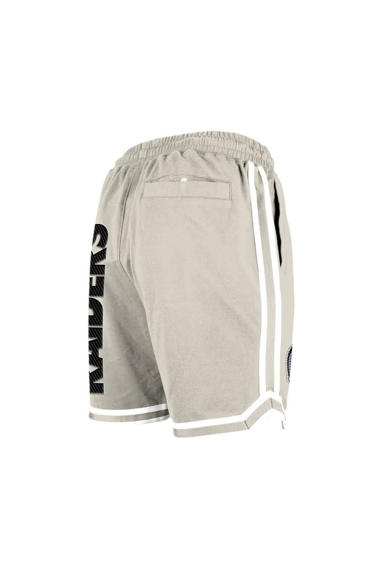 Men's New Era Light Beige Las Vegas Raiders Stone Multi Patch Shorts, Alternate, color, Light Beige