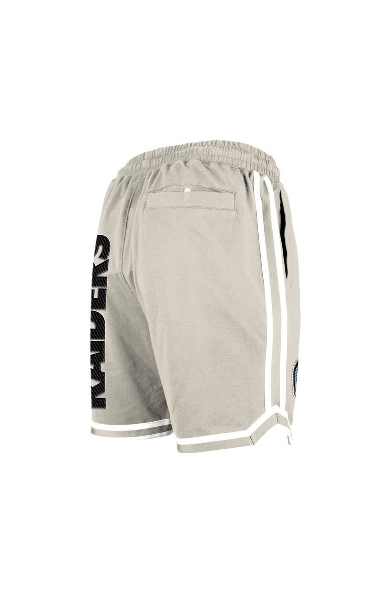 New Era Men's New Era Light Beige Las Vegas Raiders Stone Multi Patch Shorts, Alternate, color, Light Beige