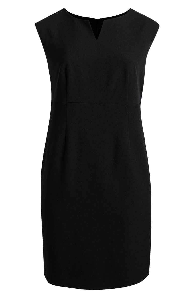 KASPER Notch Neckline Sleeveless Sheath Dress, Alternate, color, Black