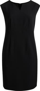 KASPER Notch Neckline Sleeveless Sheath Dress
