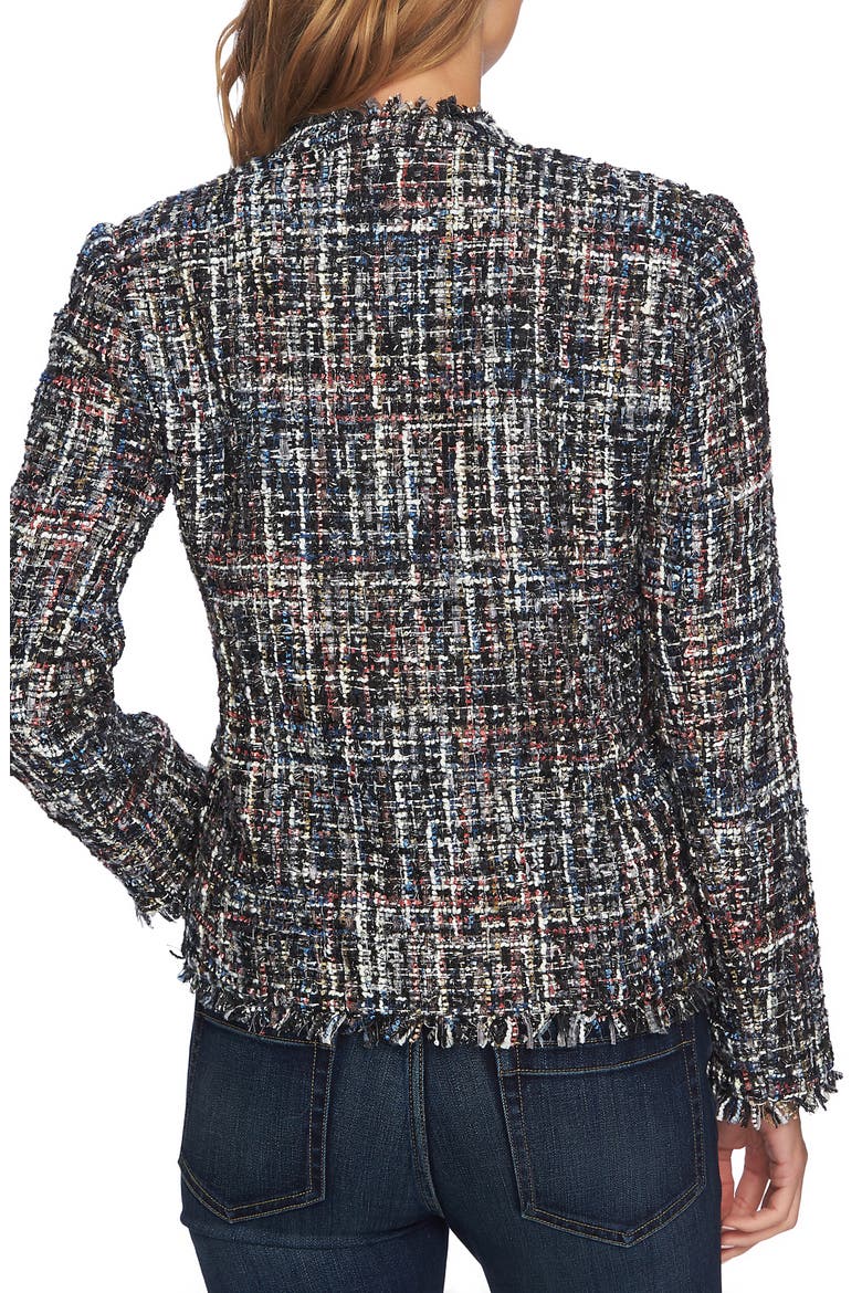 Multi Tweed Moto Jacket, Alternate, color, RICH BLACK