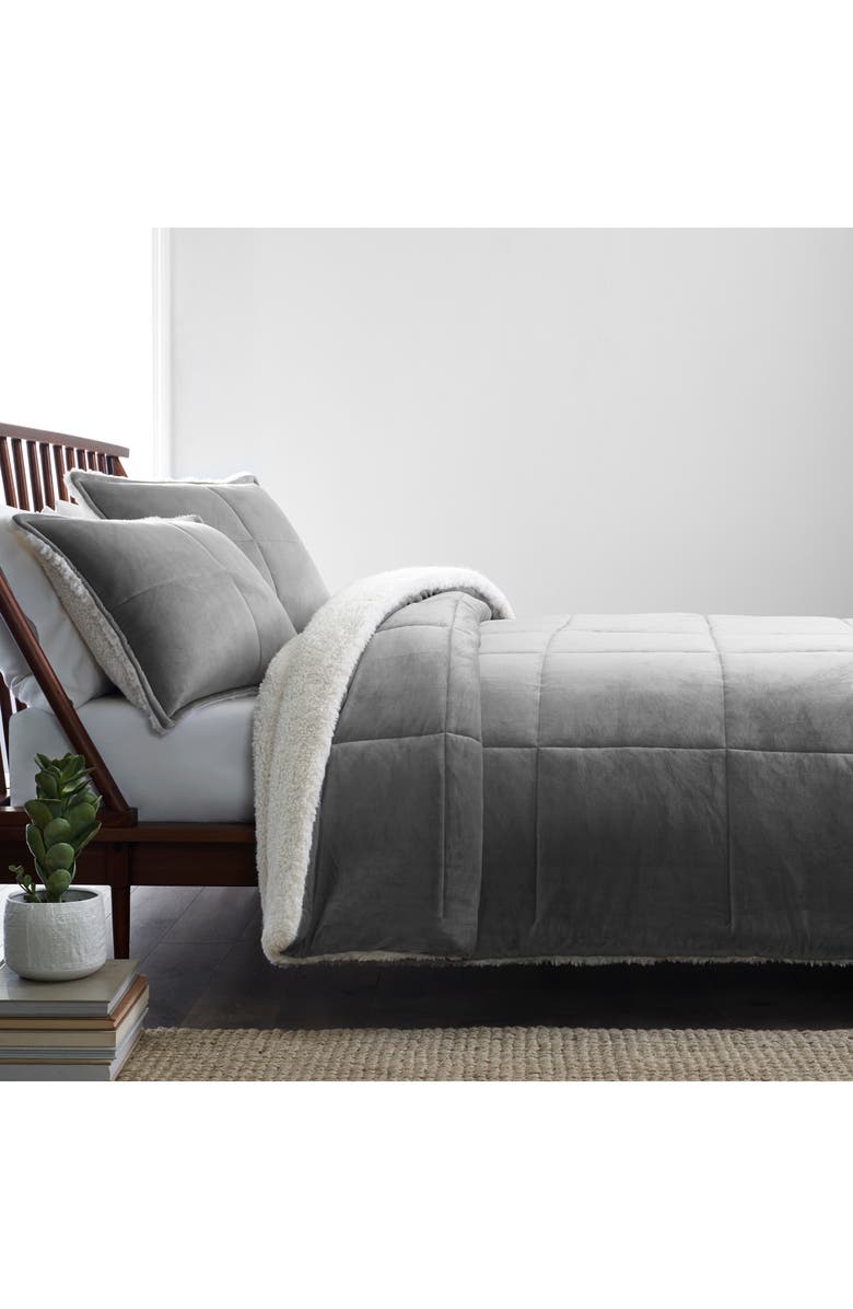 UGG<sup>®</sup> Blissful Reversible Quilted Fleece Comforter & Sham Set, Main, color, 