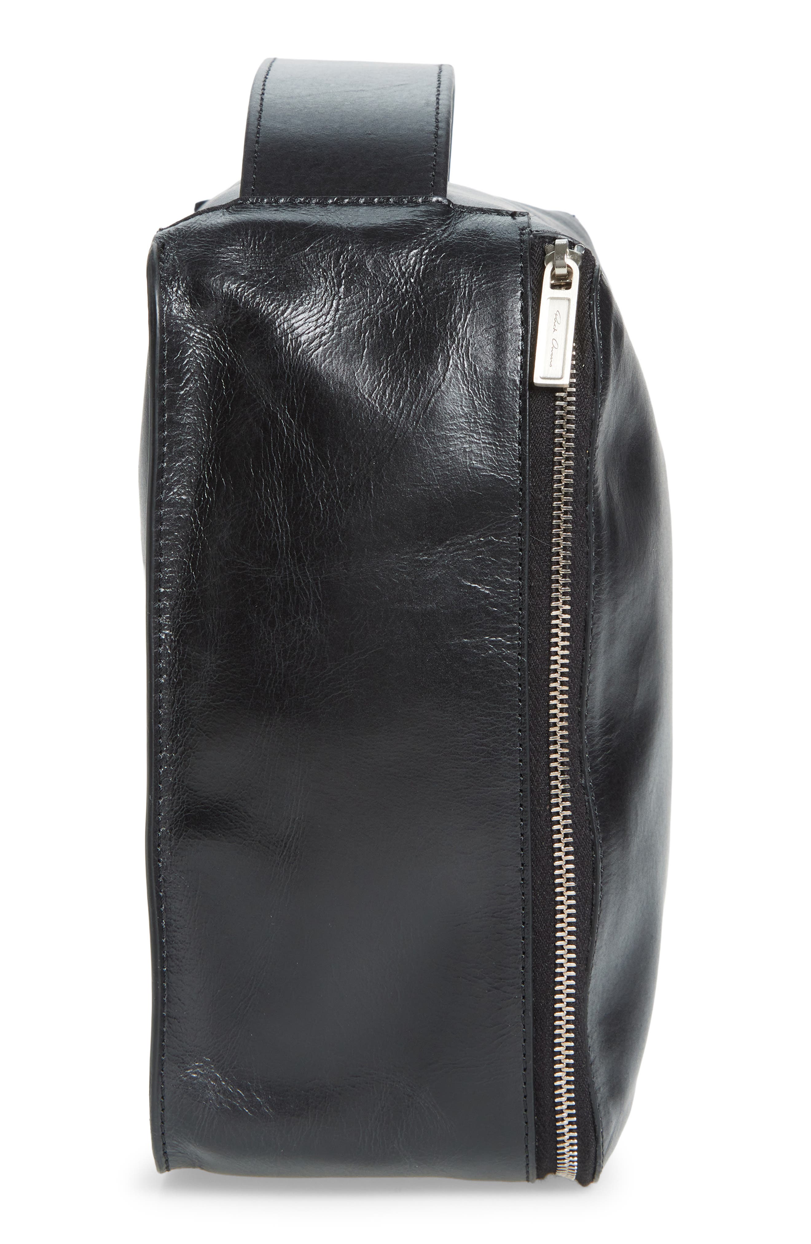 Rick Owens Large Calfskin Leather Toiletries Bag, Alternate, color, 