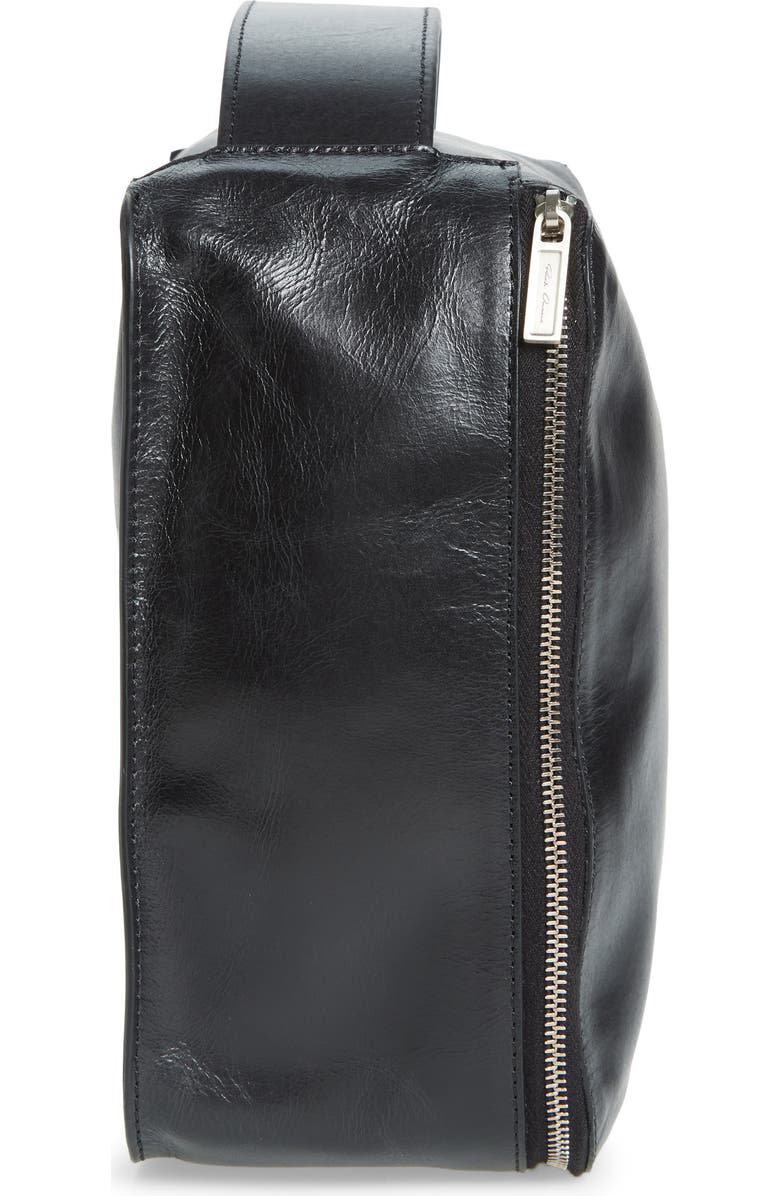 Rick Owens Large Calfskin Leather Toiletries Bag, Alternate, color,