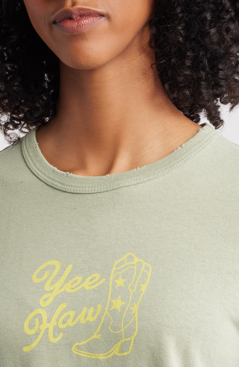 Junk Food Yee Haw Cotton Blend Graphic T-Shirt, Alternate, color, Sage