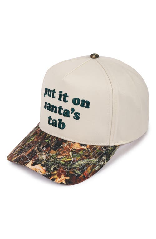 David & Young Santa's Tab Cotton Baseball Cap In Green