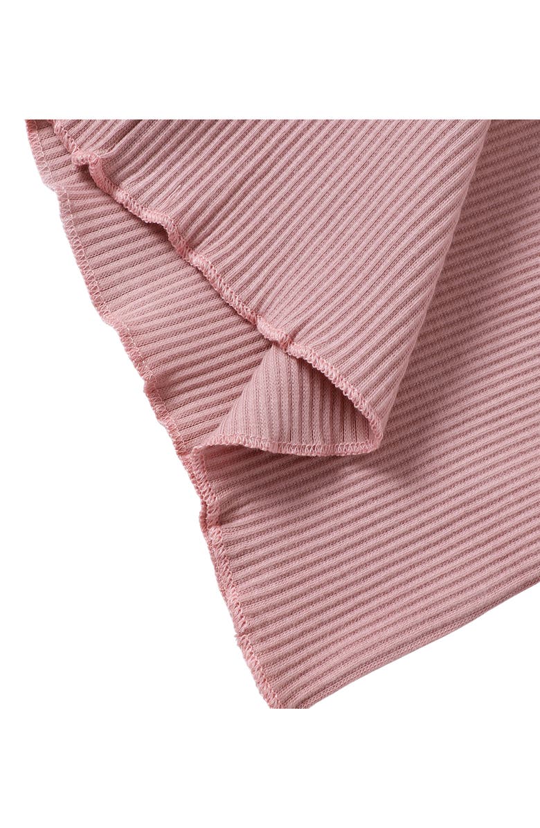 Ashmi & Co. Ashimi Rib Long Sleeve Top & Pants Set, Alternate, color, Caramel