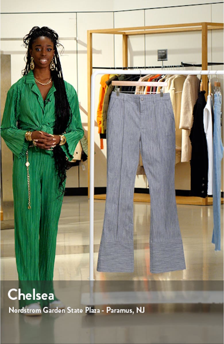 Evelyn Pintuck Pleat Stretch Cotton Blend Pants, sales video thumbnail