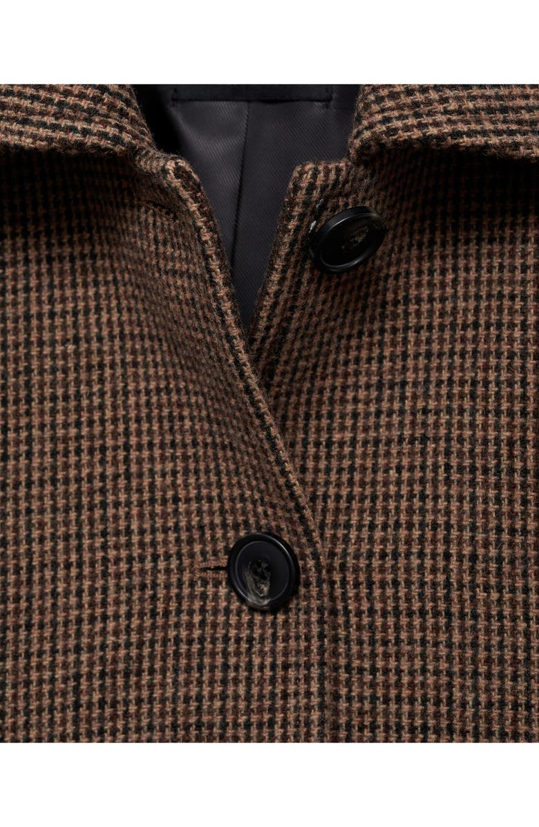 MANGO Micro Houndstooth Check Wool Blend Jacket, Alternate, color, 