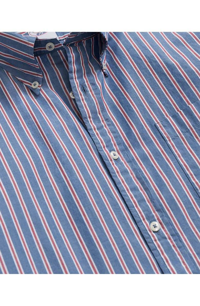 Brooks Brothers Friday Stripe Cotton Poplin Button-Down Shirt, Alternate, color, 