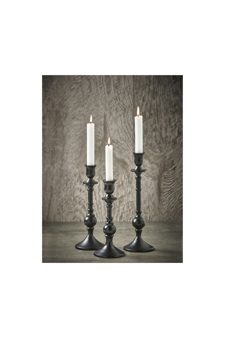 Westport Black Cast Aluminum Taper Candle Holder Small, Alternate, color, Black
