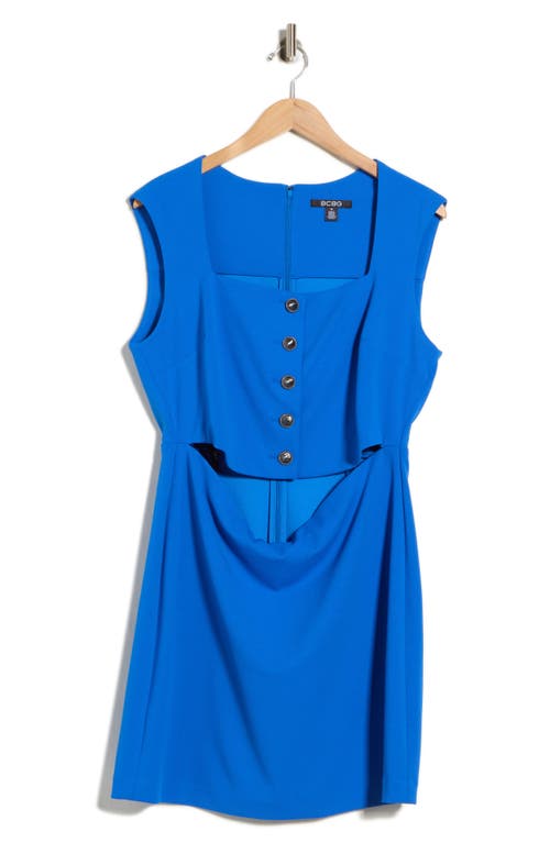Bcbg Plry Button-front Vest Minidress In Blue