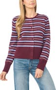 CeCe Striped Cardigan