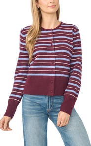 CeCe Striped Cardigan