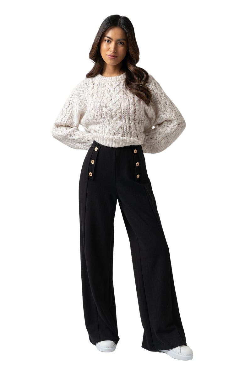 Saint + Sofia Chelsea Pant, Main, color, Black