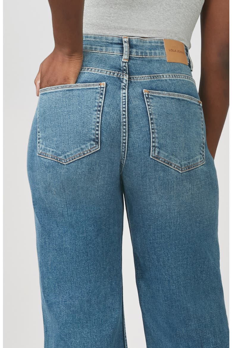 Milan Ultra High Rise Wide Leg Jeans, Alternate, color, Dim Sky