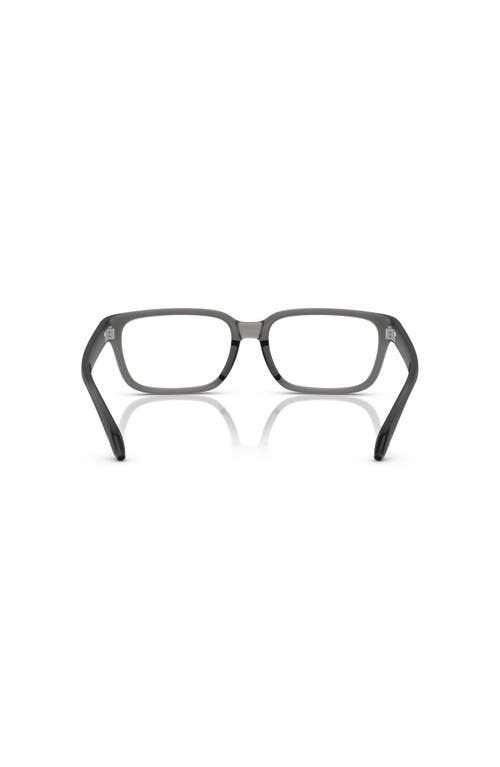 Moncler 55mm Rectangle Optical Glasses In Gray
