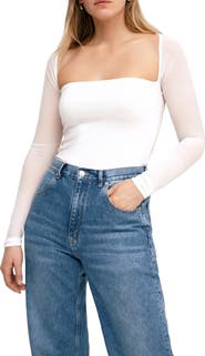 Marcella Lucia Jersey & Mesh Top