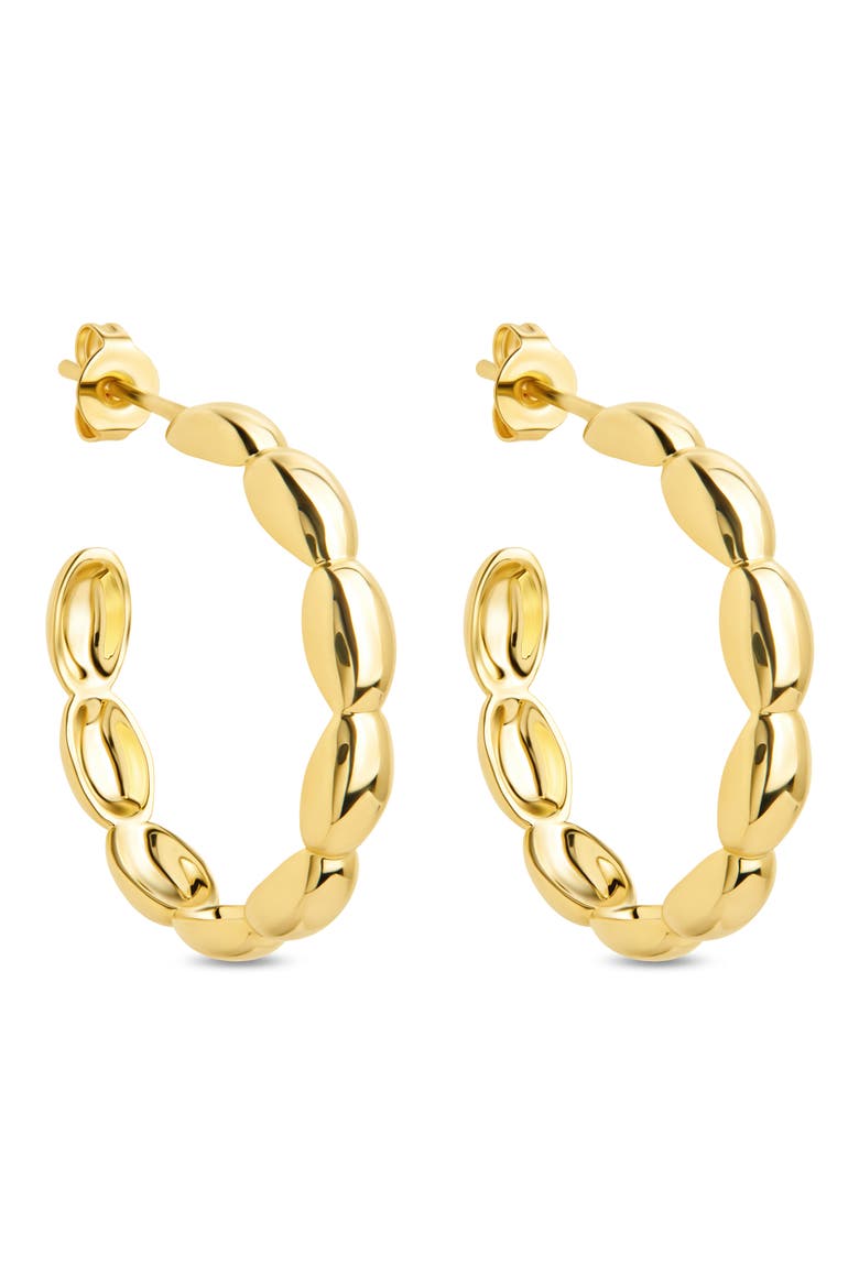 Margot Bubble Textured Hoop Earrings, Main, color, GOLD