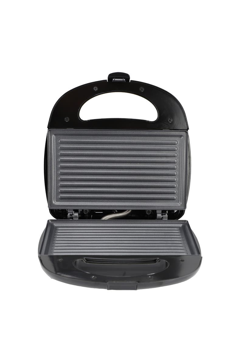 Megachef Electric Compact Aluminum Nonstick Sandwich Maker in Black, Alternate, color, Black