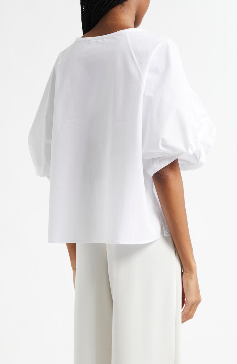 Emporio Armani Cotton Poplin Pullover Top, Alternate, color,