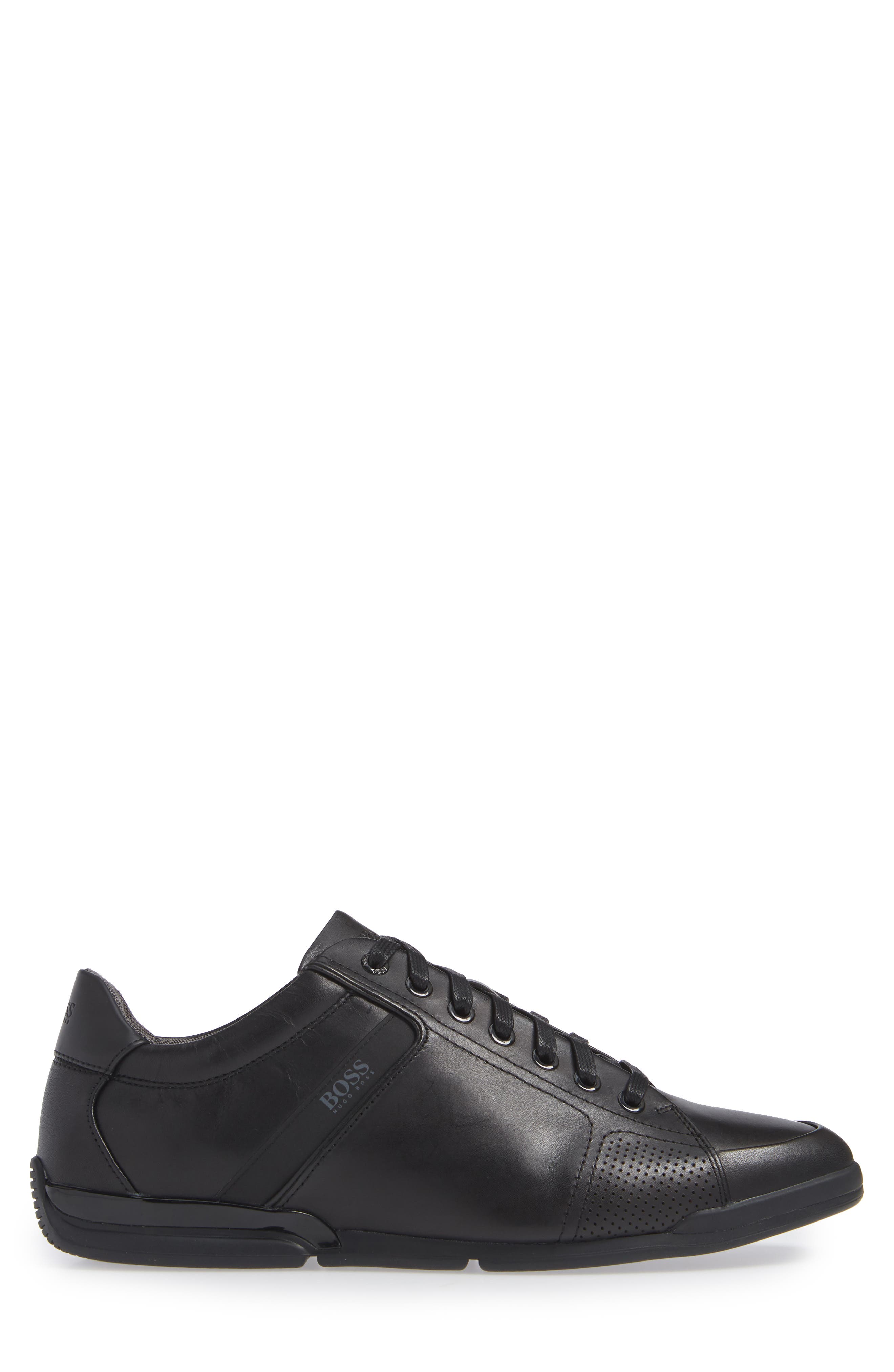 Saturn Low Top Sneaker, Alternate, color, BLACK/BLACK LEATHER