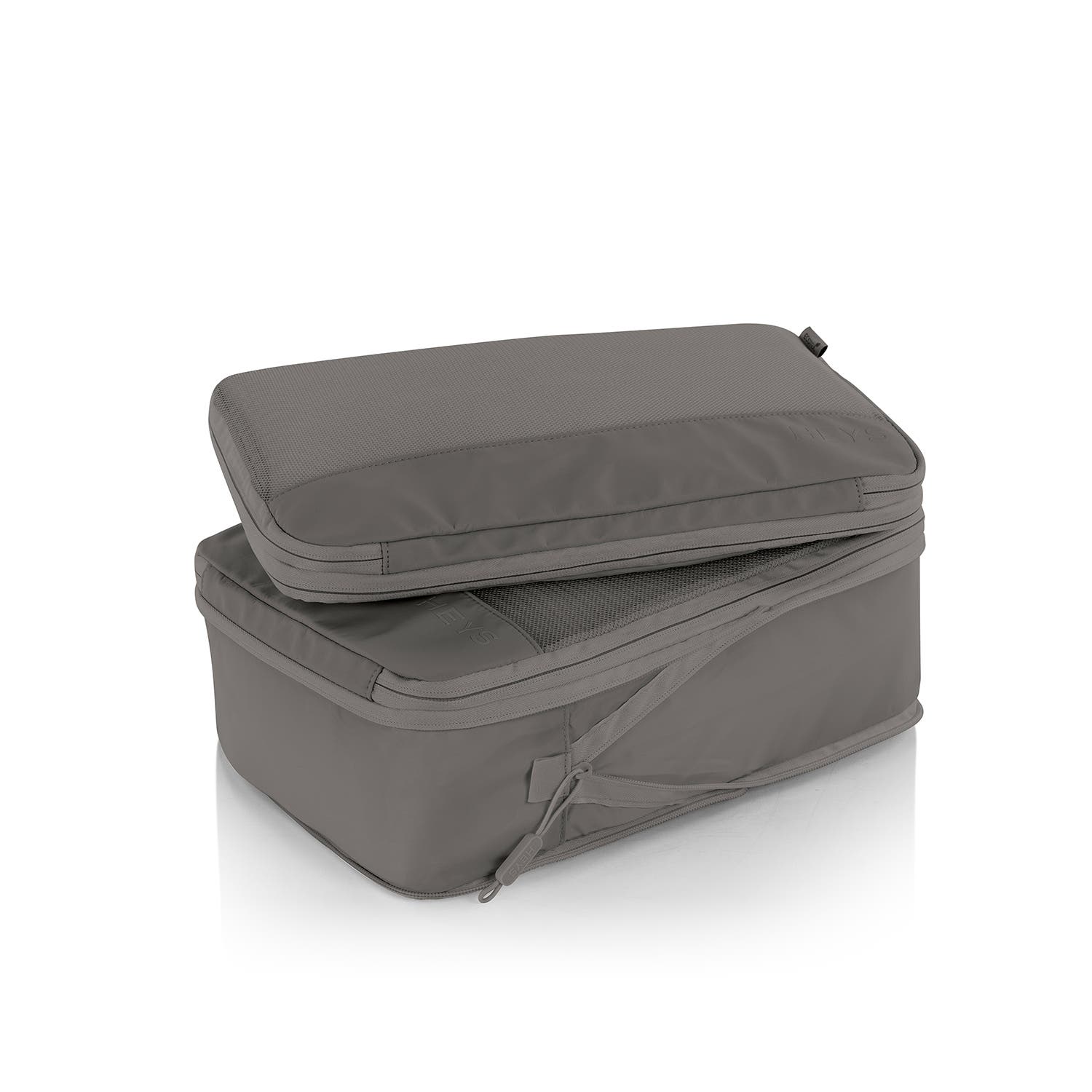 Heys EcoTex<sup>®</sup> Compression Packing Cube 4 Piece Set, Alternate, color, Grey Stone